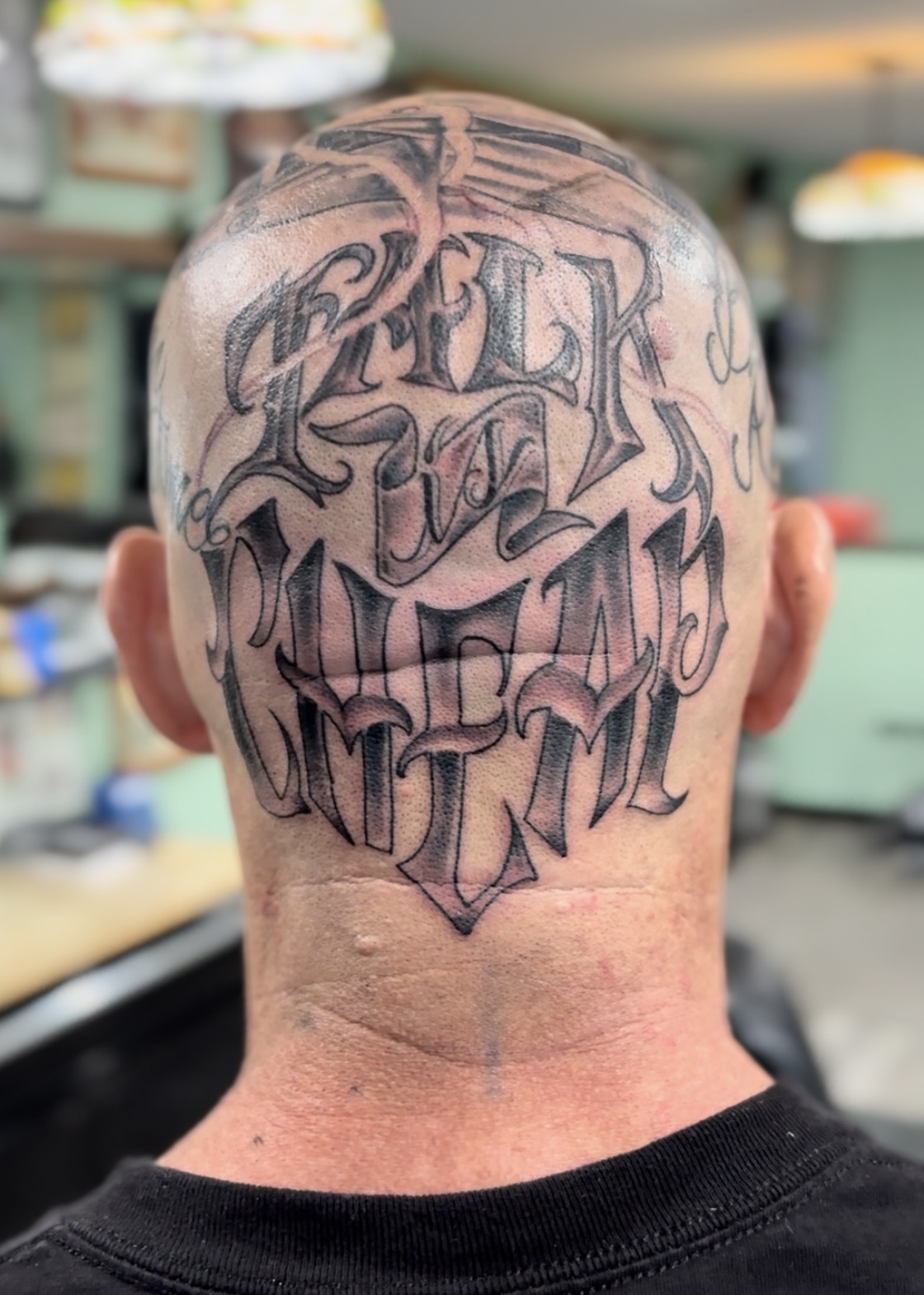 custom Script handwriting tattoo by Teer at Propaganda Tattoo in San Diego